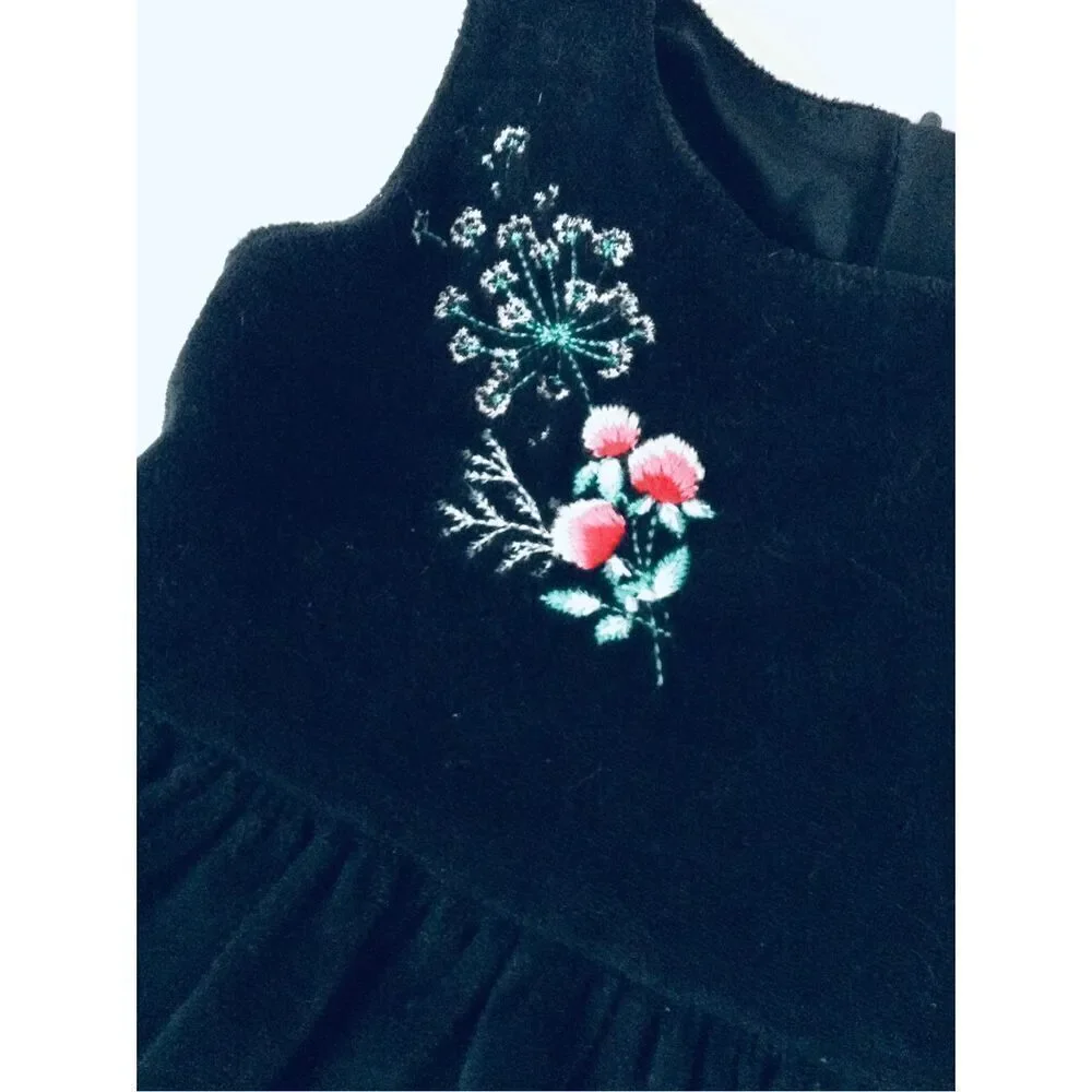 Carter's Baby Girls 12-18 Mos Embroidered Velour Dress BUY 2 GET 1 FREE